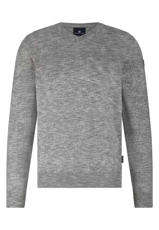 Grey V-neck pullover State of Art - 25060/9195