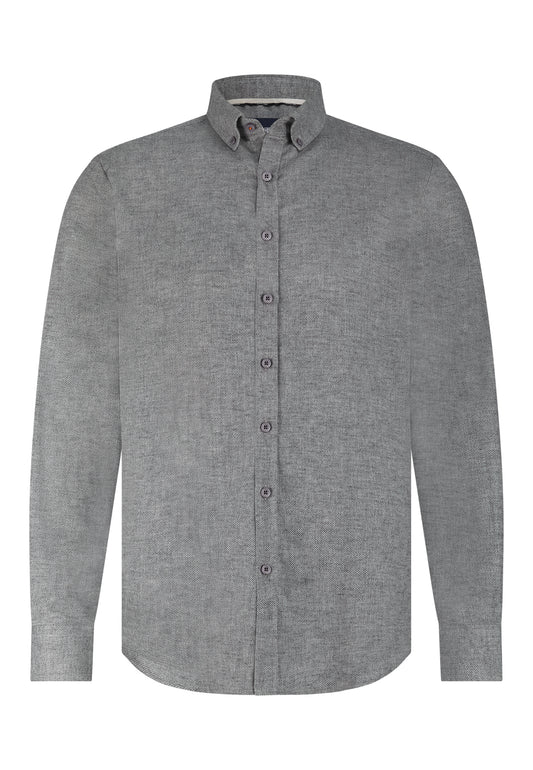 Grey cotton regular fit shirt State of Art - 25278/9500