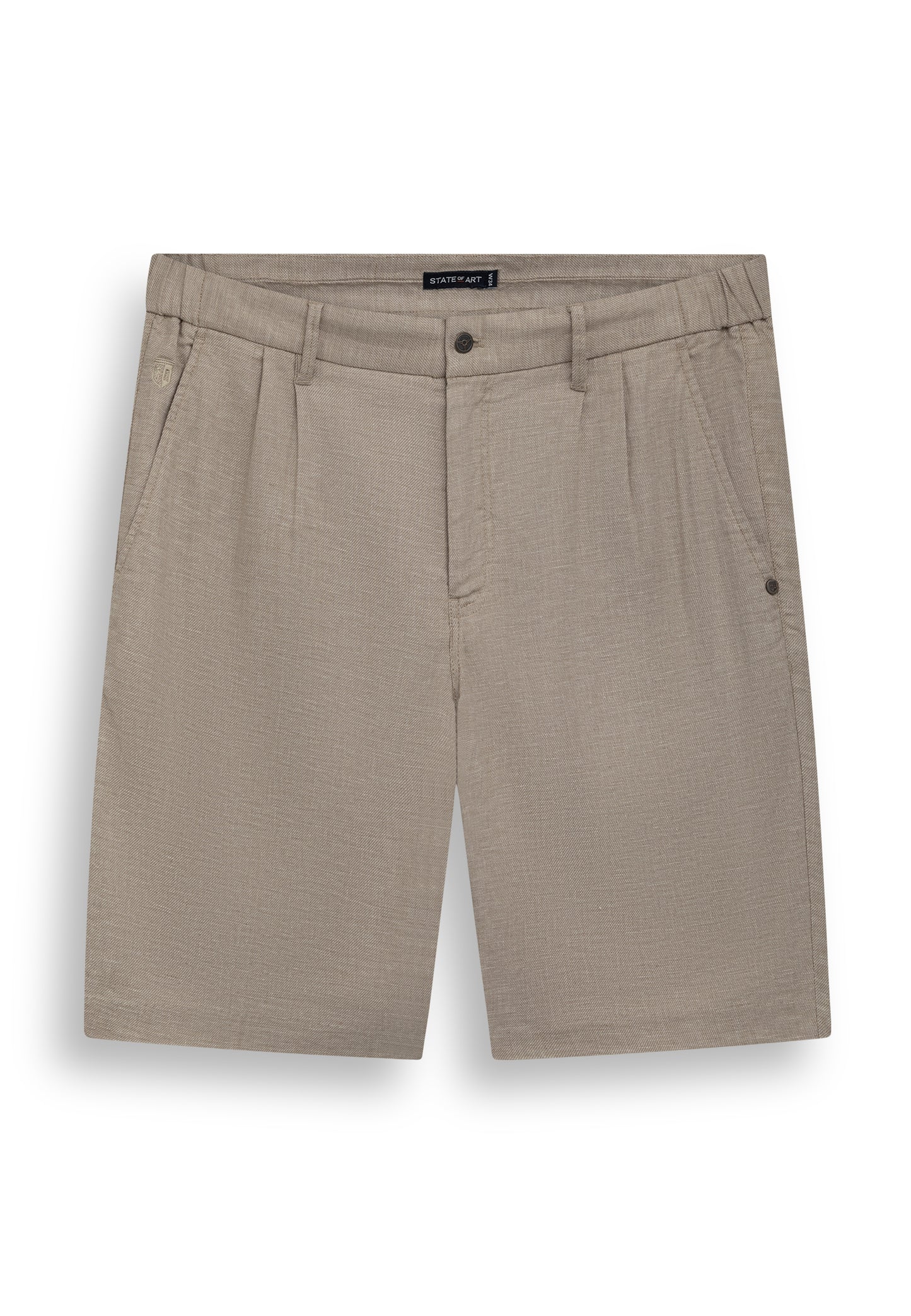 Brown cotton linnen shorts State of Art - 16626/1611