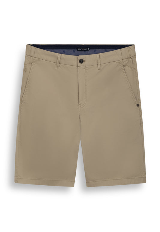 Beige katoenen short State of Art - 16631/1500