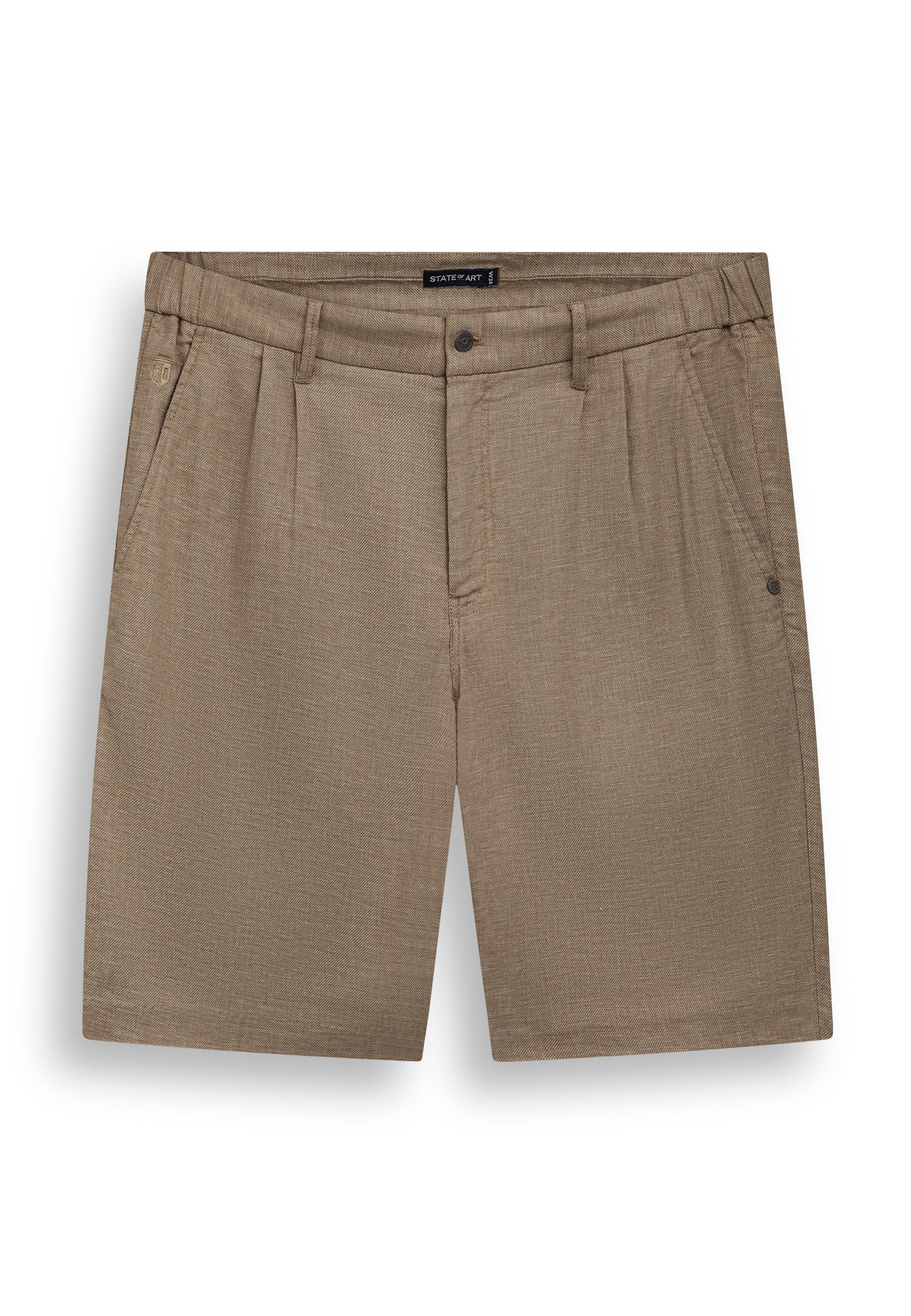 Brown cotton linnen shorts State of Art - 16626/1611