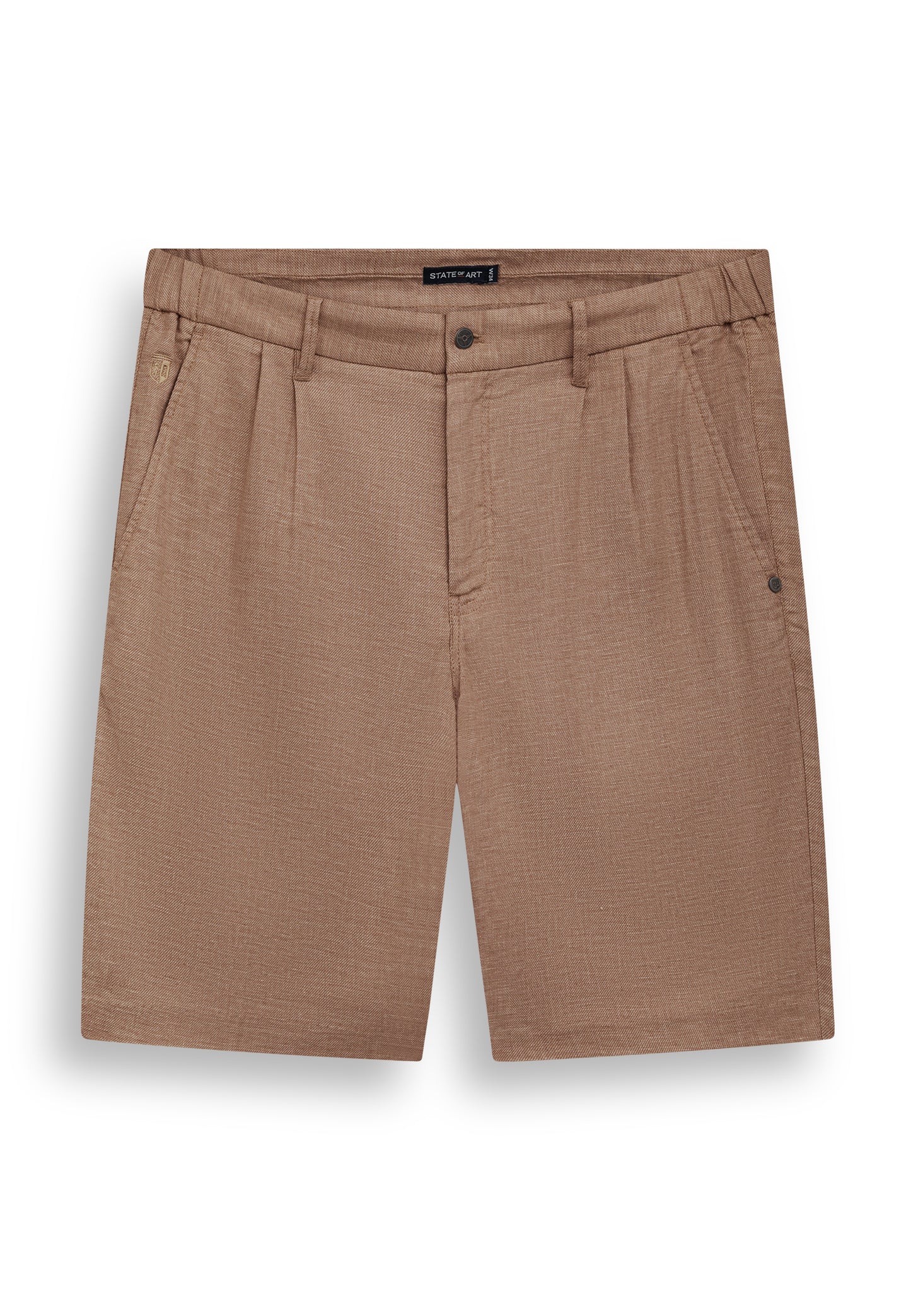Brown cotton linnen shorts State of Art - 16626/1611