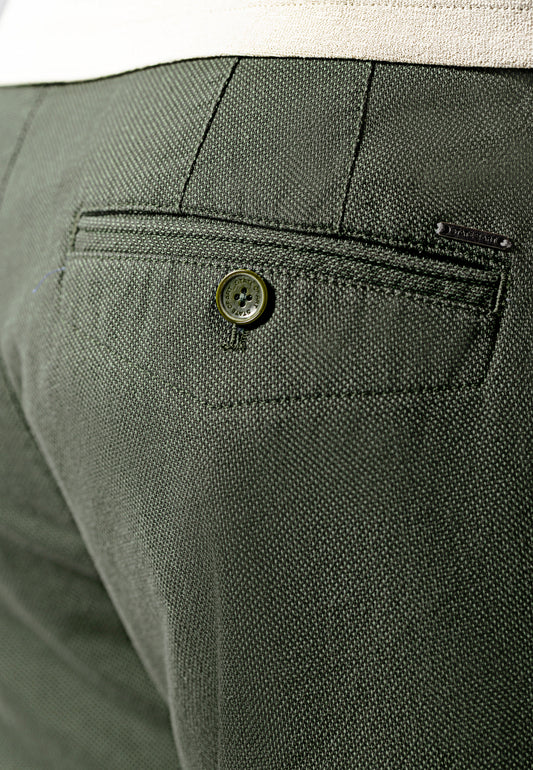 Groene katoenen short met structuur State of Art - 16625/3700