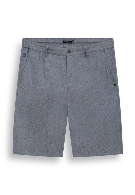 Navy katoenen linnen short State of Art - 16626/5611