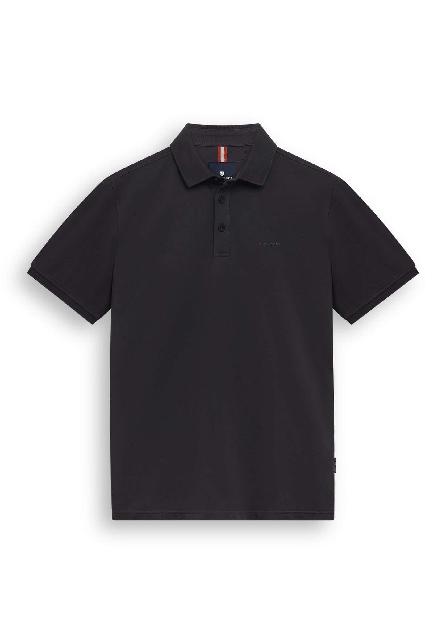 Donkergrijze katoenen regular fit polo State of Art - 16400/9800