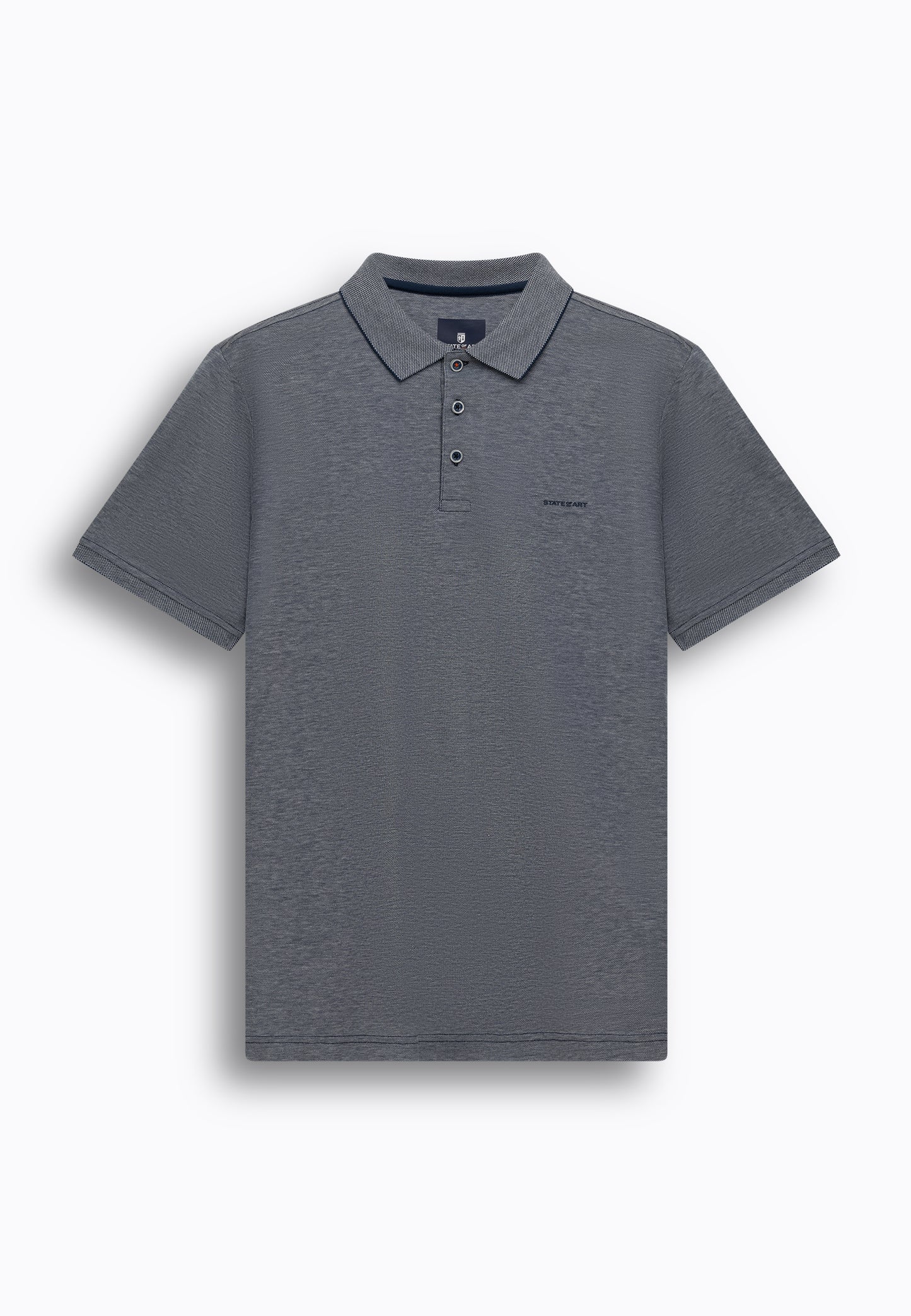 Navy Mercerized cotton regular fit polo State of Art - 16427/5815