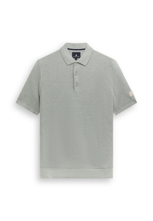Groene katoenen polo met structuur State of Art - 16097/3493