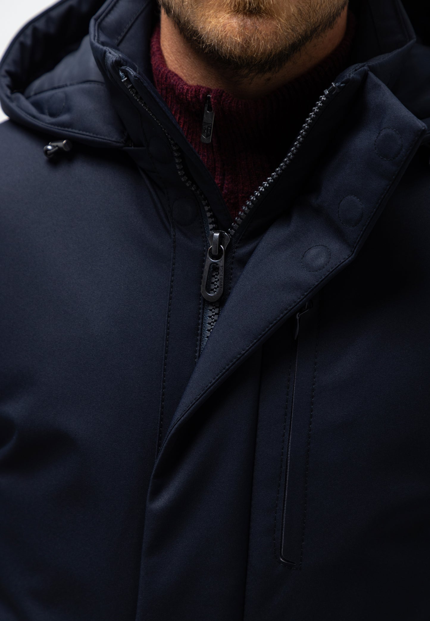 navy parka met afneembare capuchon State of Art - 26854/5900