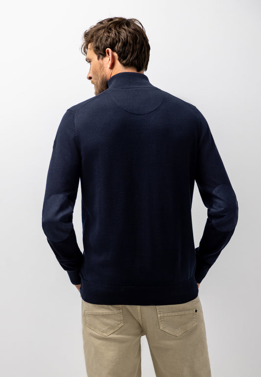 navy katoenen trui met ritsje State of Art - 26050/5900