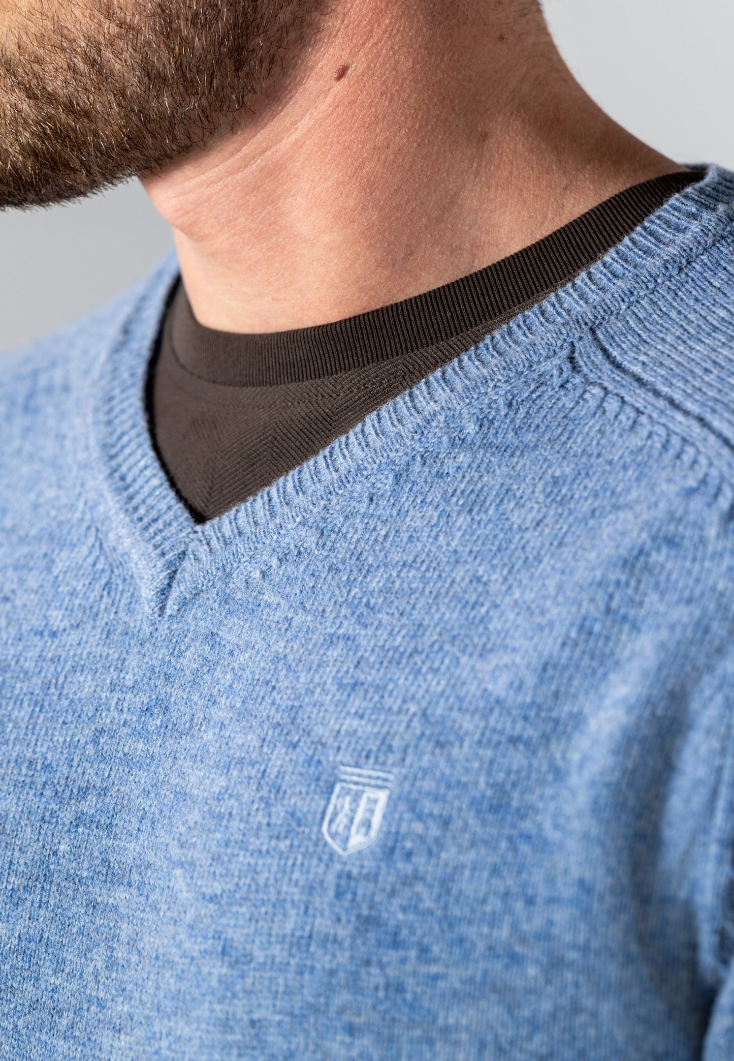 Green lambswool V-neck pullover State of Art - 26001/3600