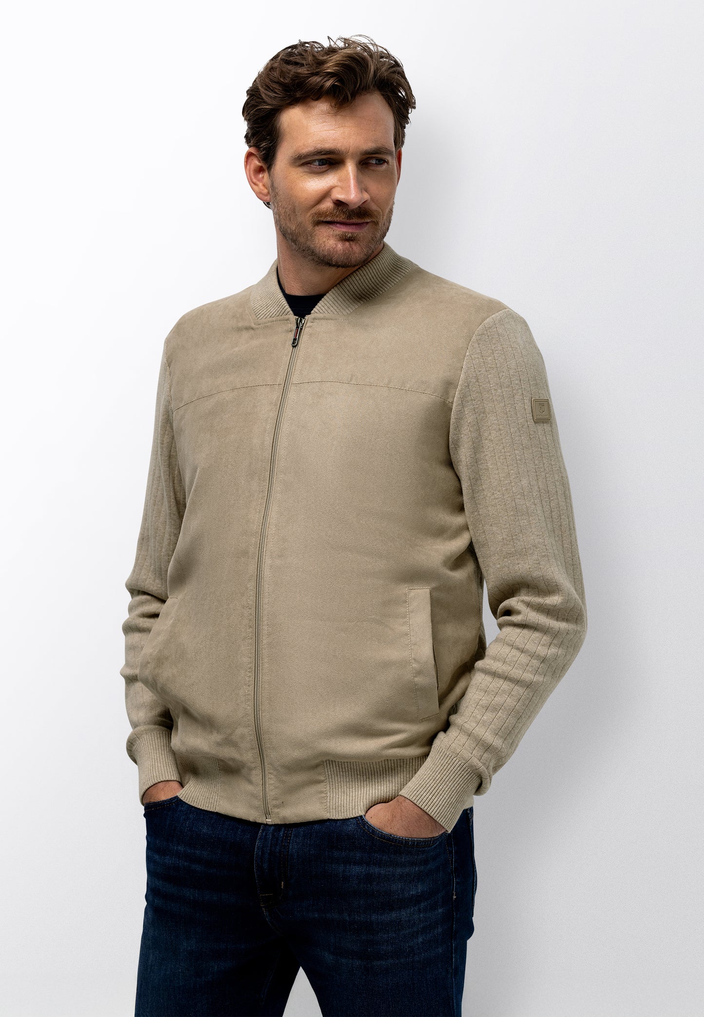 Beige cotton cardigan State of Art - 16066/1600