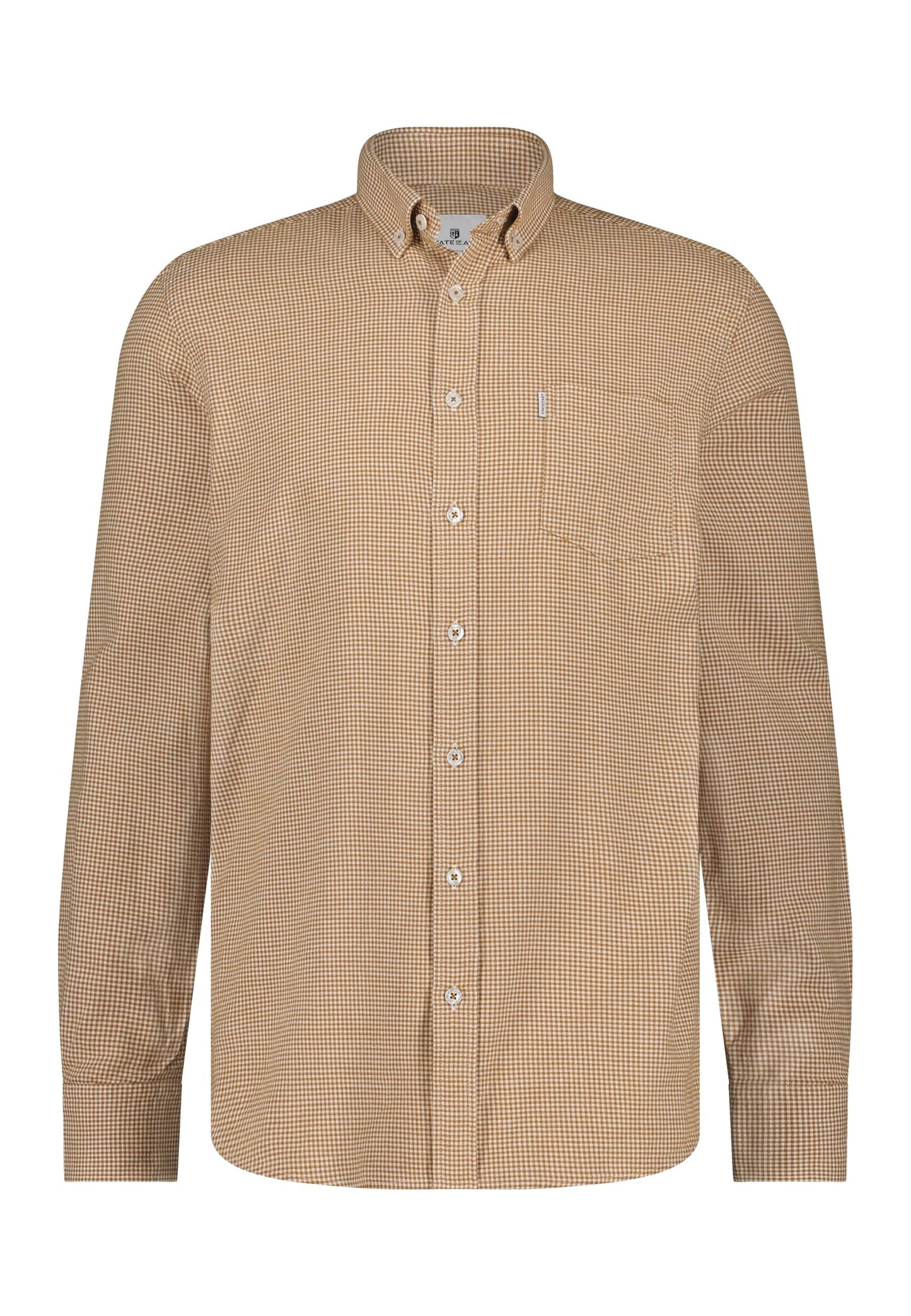 Dark brown checkered flannel regular fit shirt State of Art - 23241/1137