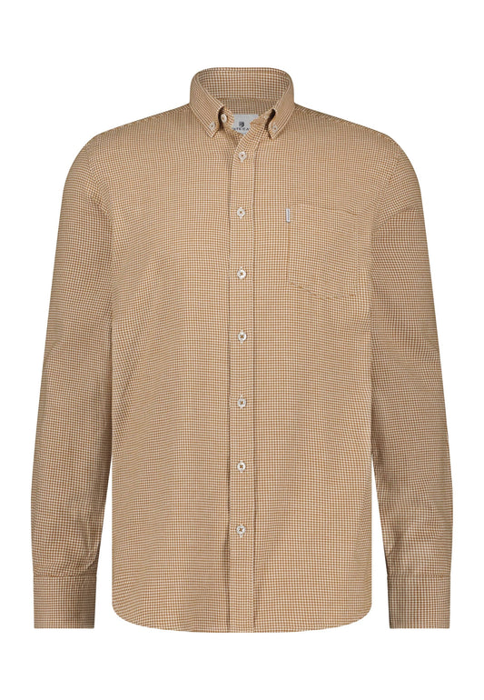 Camel checkered flannel regular fit shirt State of Art - 23241/1183