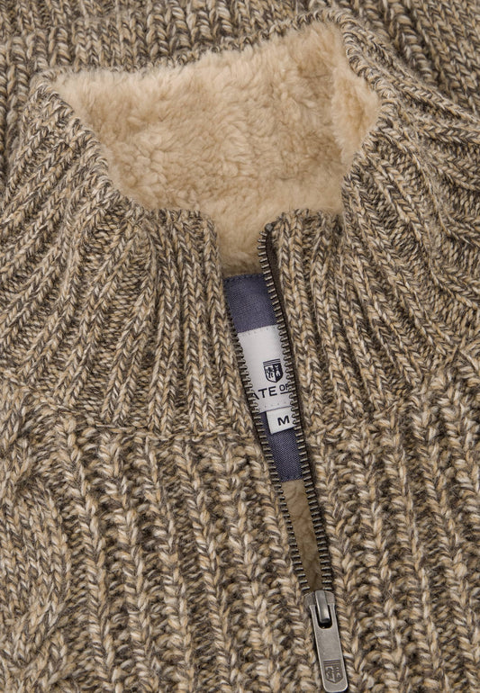 Beige cable cardigan State of Art - 23066/1637