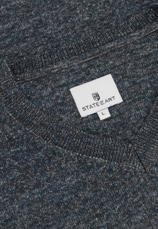 Petrol V-neck pullover State of Art - 23069/5517