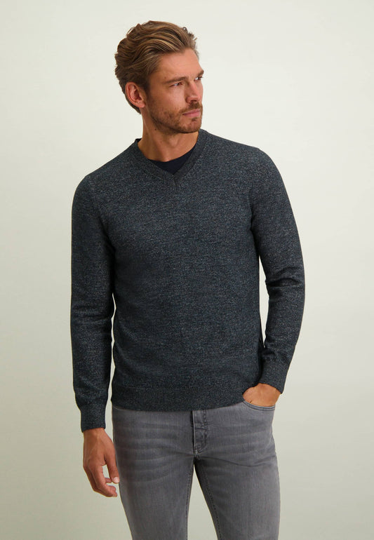 Petrol V-neck pullover State of Art - 23069/5517