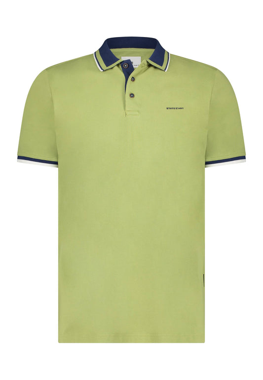 Lime cotton polo State of Art - 14406/3100