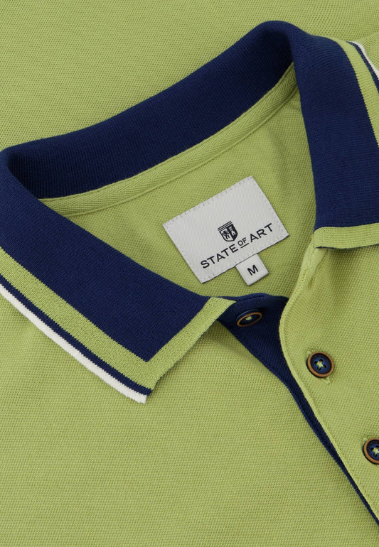 Lime cotton polo State of Art - 14406/3100