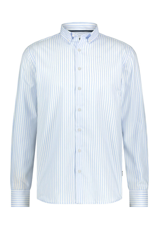 Light blue striped cotton regular fit shirt State of Art - 91202/1152