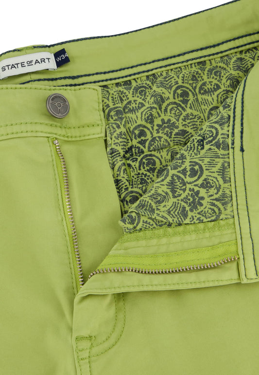Lime cotton shorts State of Art - 14651/3100