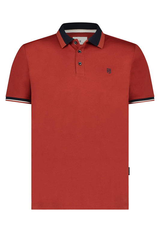 Red mercerized cotton polo State of Art - 14453/4400