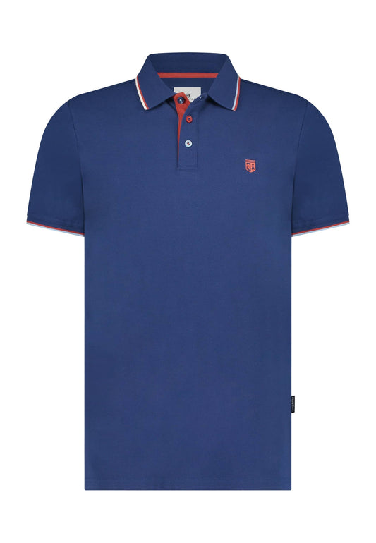 Blue cotton polo State of Art - 14407/5700