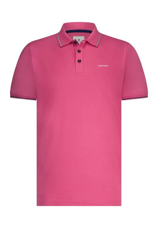 Fuchsia regular fit polo State of Art - 15417/4300