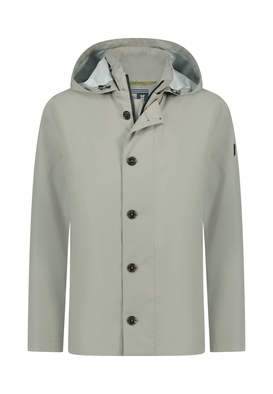 Light grey raincoat with detachable hood State of Art - 15836/9300