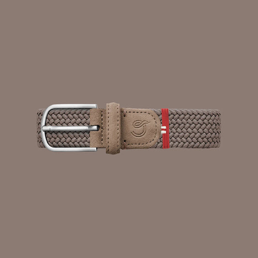 Taupe elastic woven belt La Boucle - Westminster