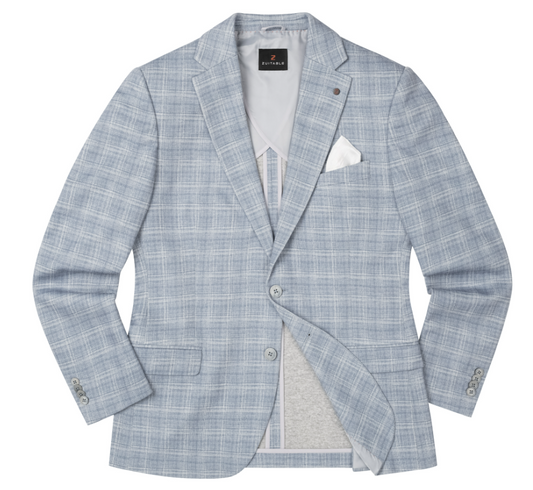 Blue checkered slim fit jacket Zuitable - 251668/610