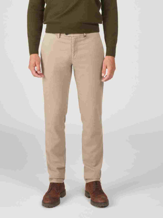 Ecru cotton regular fit trousers Zilton - Magnus-P 27/112