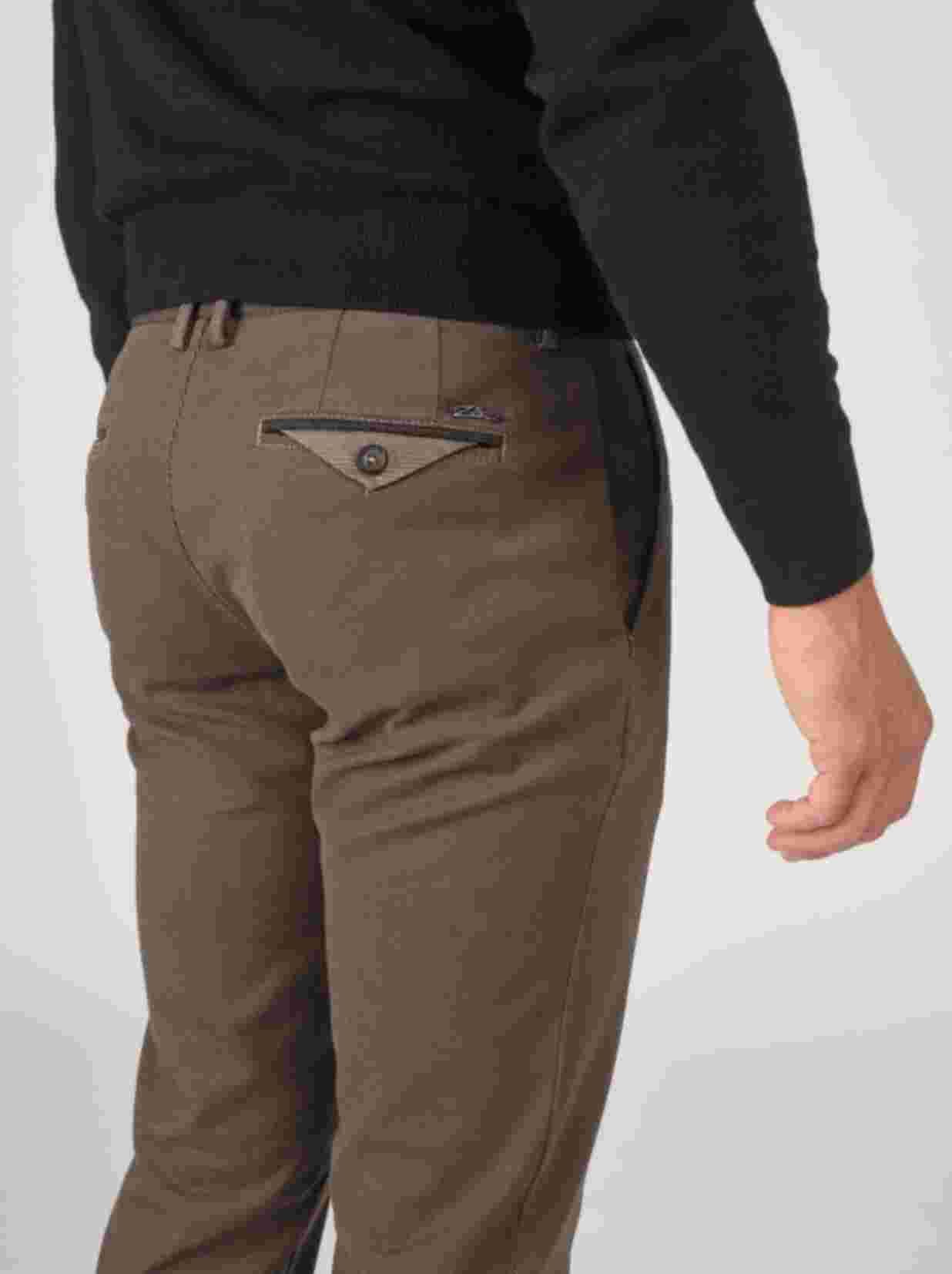Dark brown cotton regular fit trousers Zilton - Magnus-P 32/480