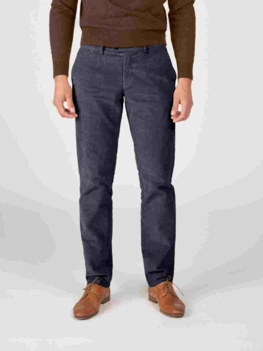 Navy corduroy regular fit trousers Zilton - Magnus-P 53/340