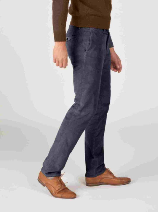 Navy corduroy regular fit trousers Zilton - Magnus-P 53/340