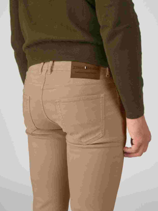Beige cotton regular fit trousers Zilton - Rodger-P 22/121