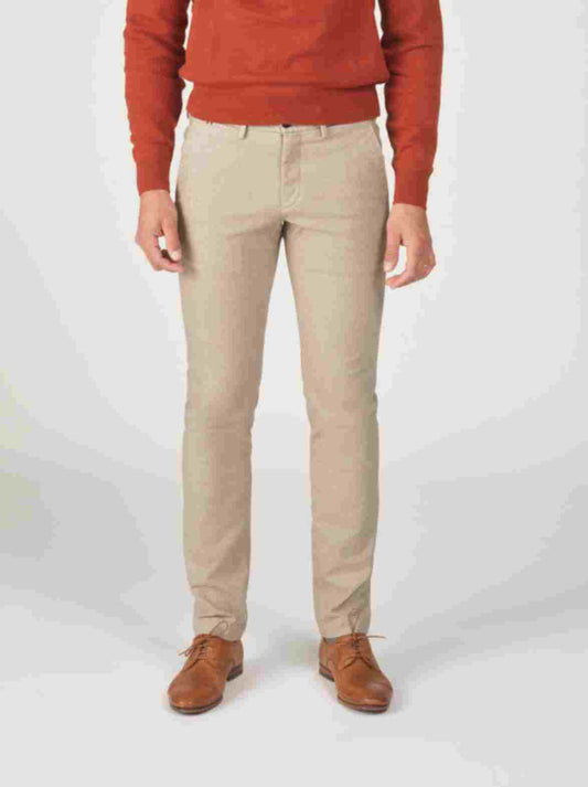 Taupe slim fit trousers Zilton - Sidney 46/434