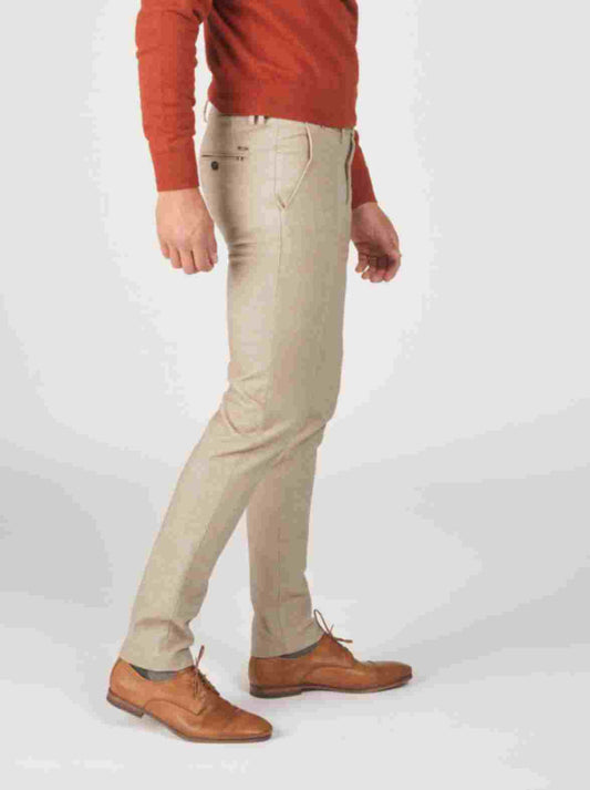 Taupe slim fit trousers Zilton - Sidney 46/434