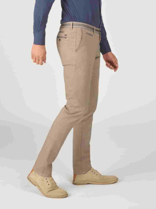 Taupe slim fit cotton trousers Zilton - Steam-P 39/121