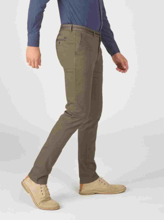 Green slim fit cotton trousers Zilton - Steam-P 39/571