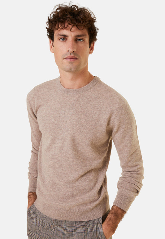 Offwhite cashmere pull met ronde hals Montagut - 622216/8201