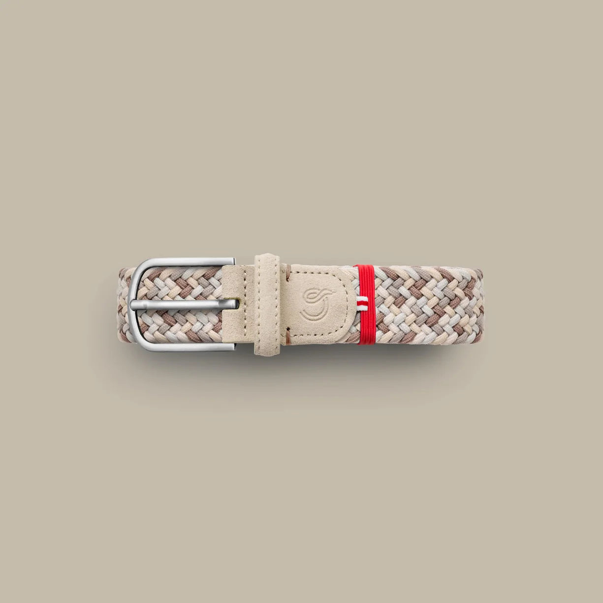 Beige multicolor cotton elastic woven belt La Boucle - Santa Monica