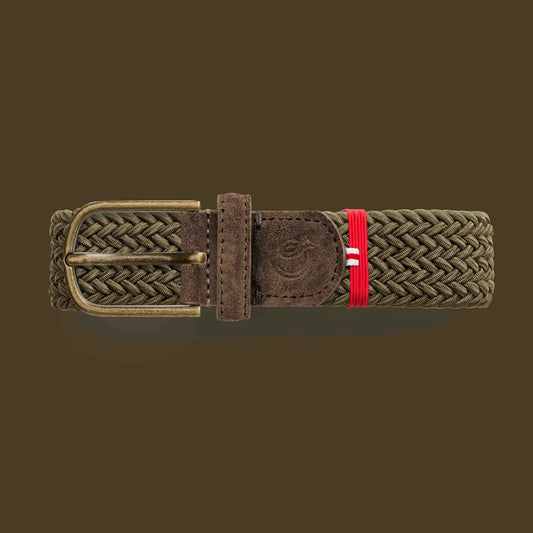 Kaki katoenen elastische riem La Boucle - Scotland