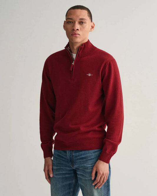 Dark red woolen half zip pullover Gant - 87213/605