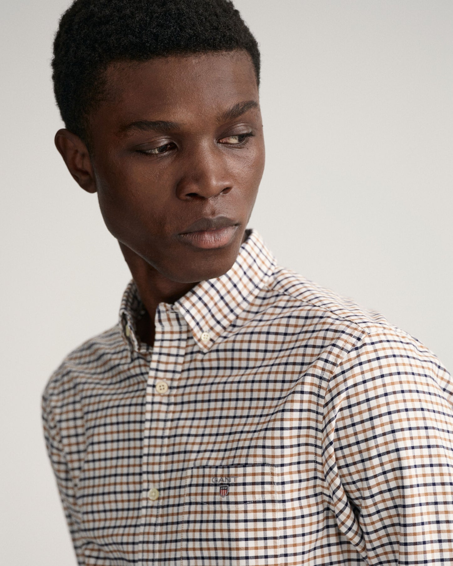Caramel checkered regular fit shirt Gant - 3042230/210