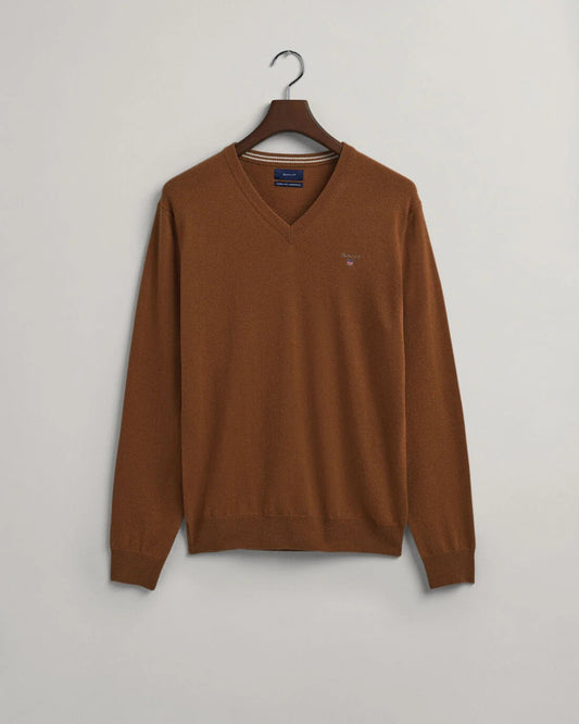 Camel woolen V-neck pullover Gant - 86212/227