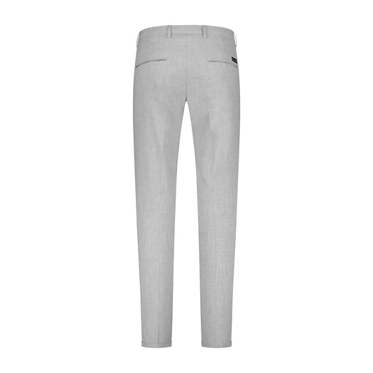 Lightgrey polyester/viscose slim fit trousers Scout Zilton - 47/202
