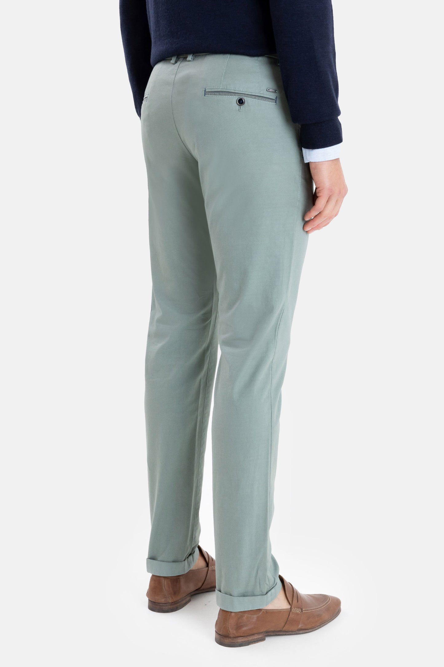 Green cotton slim fit trousers Sidney Zilton - 18/582