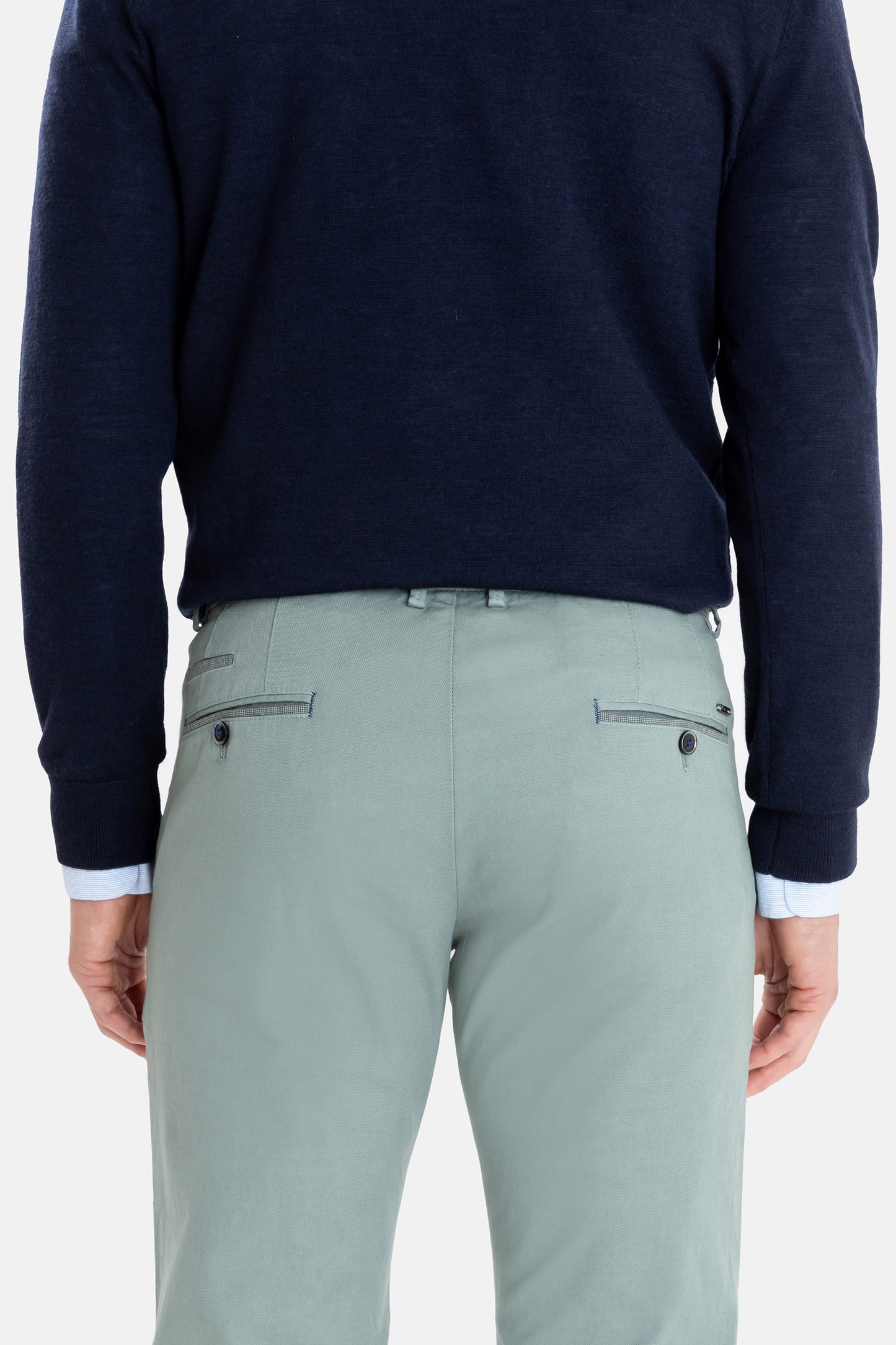 Navy cotton slim fit trousers Sidney Zilton - 18/393