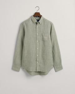 Green linnen regular fit shirt Gant - 3230085/362