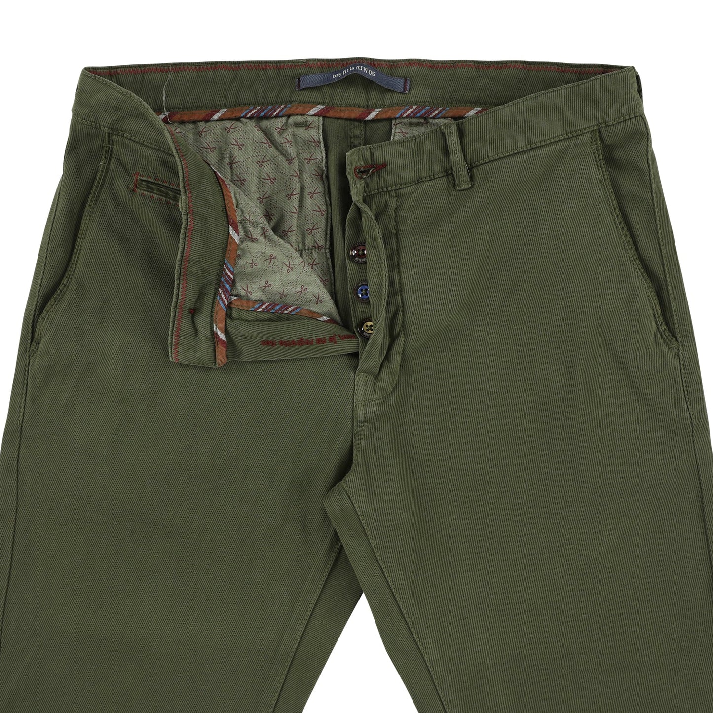 Green cotton slim fit trousers Atelier Noterman - 1550/320